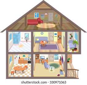 A isometric vector house