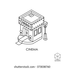 Isometric vector icon Cinema