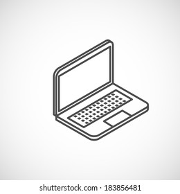 Isometric Vector Icon Of Laptop