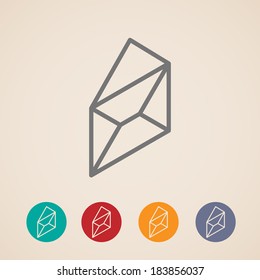 isometric vector icon of mail