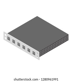 Isometric vector icon of power supply