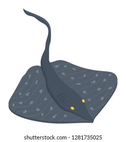 Isometric vector icon of stingray