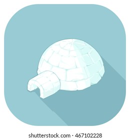 Isometric vector Igloo home icon.
Frozen Igloo Icon.