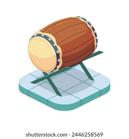 Isometric vector Illustration, Bedug Drum
