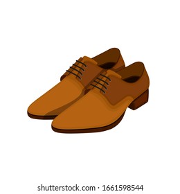 Isometric vector illustration. Concept 3d graphics on a white background. Isometry. Men's classic shoes. Element, object, icon for web design infographics, sites and game.