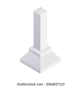 Isometric vector illustration concrete foundation of the building isolated on white background. Realistic foundation icon. Construction site. Reinforced concrete foundation.