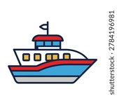 Isometric vector illustration of harbor with boats docked marina city waterfront and sea transport scene