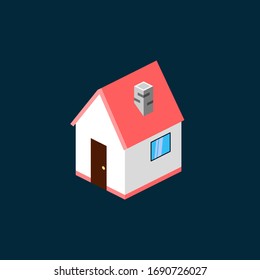 Isometric vector illustration of a house