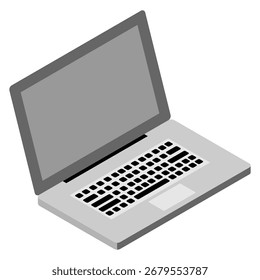 Ilustração vetorial isométrica de um laptop