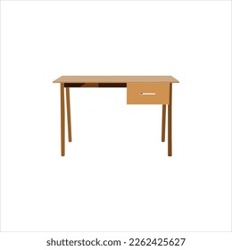 Isometric vector illustration of office workplace. Interior set: office desk, modern chair, pictures, notes and diagrams, documents, papers, laptop, lamp, trash bin, folder, stationery, glasses, boxCo