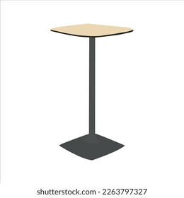 Isométrica ilustración vectorial del lugar de trabajo de oficina. Conjunto de interiores: escritorio de oficina, silla moderna, fotos, notas y diagramas, documentos, papeles, laptop, lámpara, papelera, carpeta, papelería, gafas, cajaCo