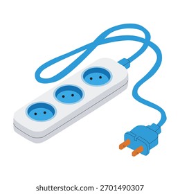 Ilustração isométrica de vetor faixa de força azul