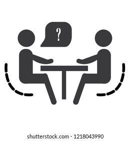 Isometric Vector Illustration Representing A Job Interview