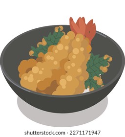 Isometric vector illustration of shrimp tendon