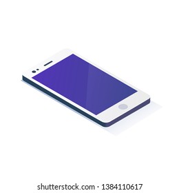 Isometric vector illustration. Smartphone icon. Mobile device.
