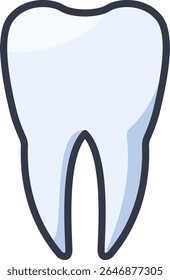 Isometric vector illustration of a wisdom tooth. Dental and oral health concept.