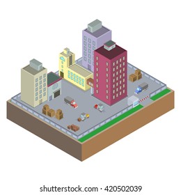 Isometric vector image of a company.