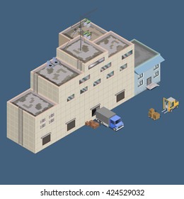 Isometric vector image of a company.