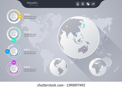 Isometric vector infographic design - Vector