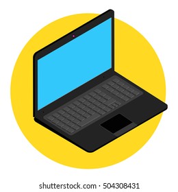 Isometric vector laptop illustration