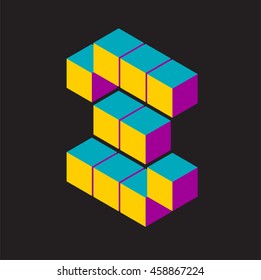 isometric vector letter s