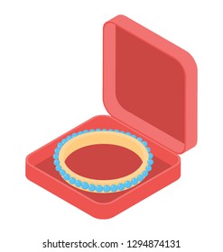 Isometric vector making bangle icon