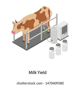 Isometric vector of milk yield design