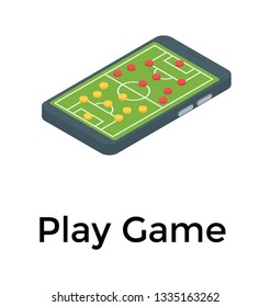 Isometric vector of mobile game icon 