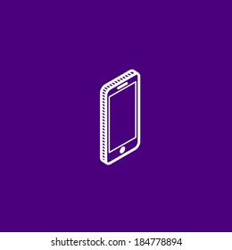 isometric vector mobile phone icon