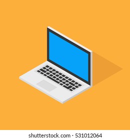 Isometric vector notebook laptop illustration