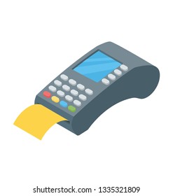 Isometric vector of pos icon 
