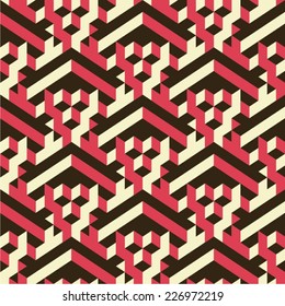 Isometric Vector Seamless Pattern