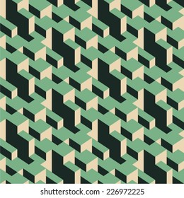 Isometric Vector Seamless Pattern