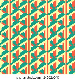 Isometric Vector Seamless Pattern