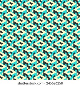 Isometric Vector Seamless Pattern