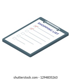 Isometric vector of shopping icon
