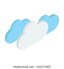 
Isometric vector showing nature and sky, cloud icon
