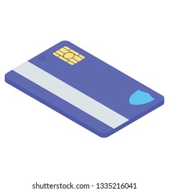Isometric vector of smart card icon 
