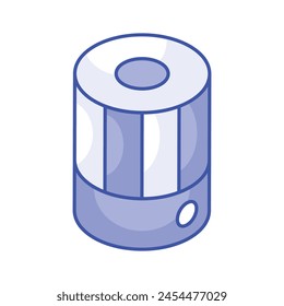 Isometric vector of smart speaker, editable icon