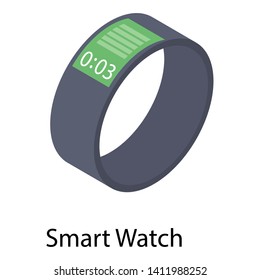 
Isometric vector of smart watch icon 
