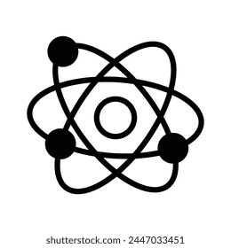An isometric vector style of quantum physics, atom icon design