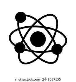 An isometric vector style of quantum physics, atom icon design