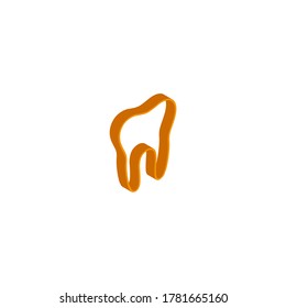 Isometric vector tooth icon sign isolated on white background.