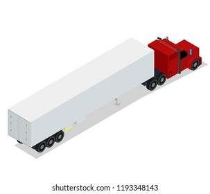 isometric vector of truck 