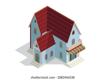 Isometric victorian style store house