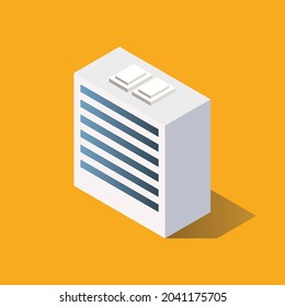 Isometric View of Building. Vector illustration