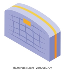 Isometric view of the kaaba stone, a sacred islamic site located in mecca, representing the annual hajj pilgrimage