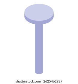 Isometric view of a round head fixing pin, ideal for various applications requiring secure fastening