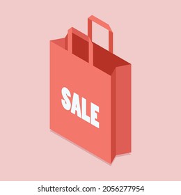 Bolsa de compras Isometric View. Ilustración del vector
