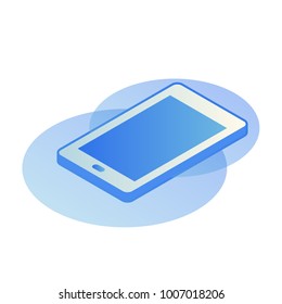 Isometric view of smartphone